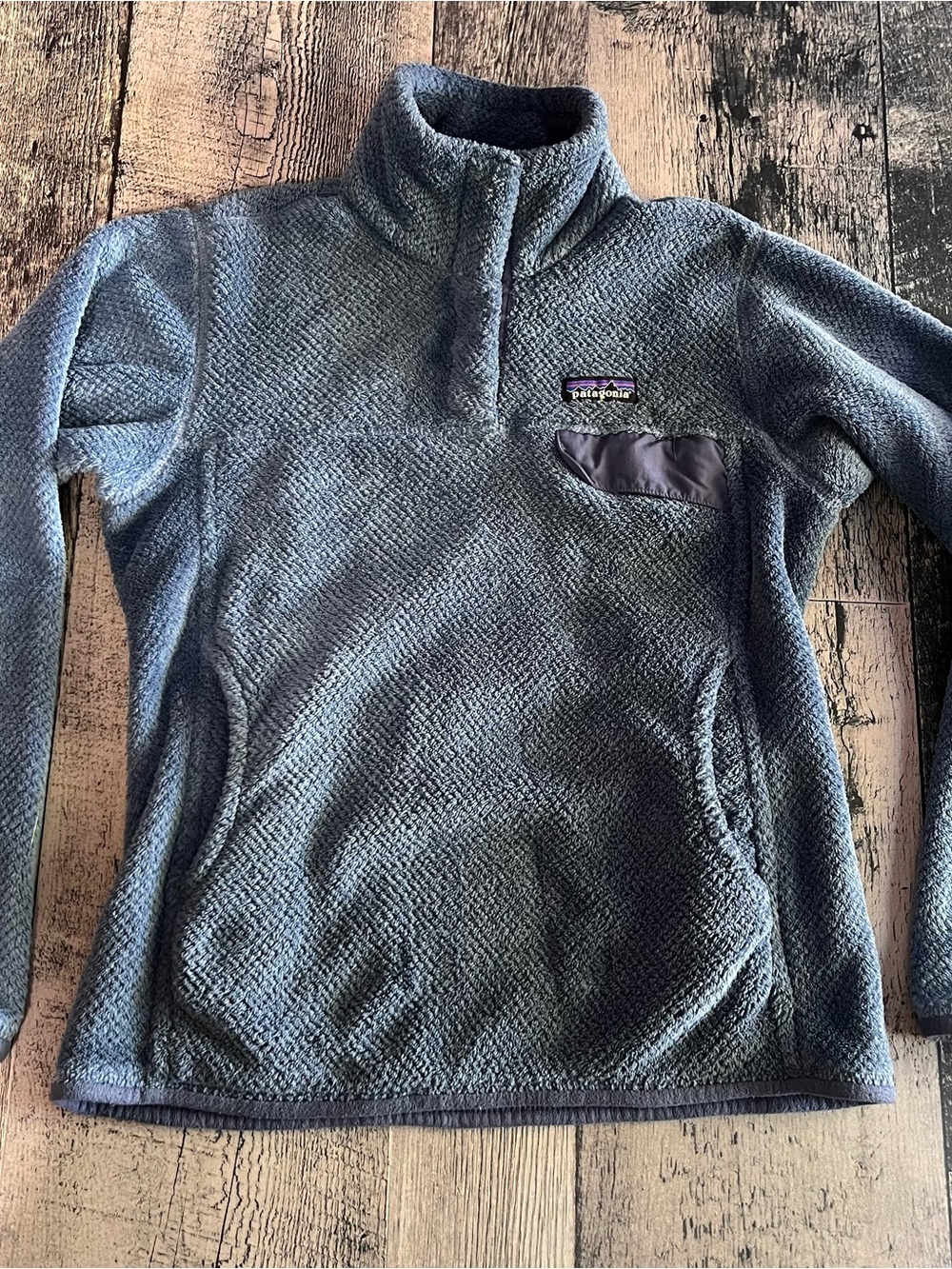 Patagonia Women's Slate Blue Pullover Fleece Quarter-Zip
